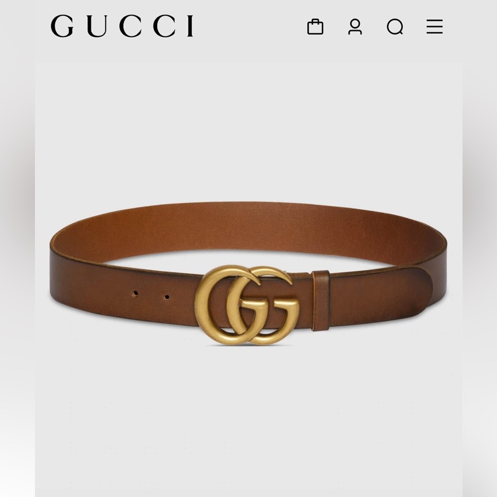 GG Marmont wide belt size 85 retail $570